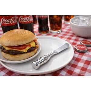 Coca-Cola 1998 Bottle Handle Cheese Butter Spreader  Knives Set of 4, 5”